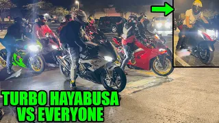 600HP Hayabusa SHUTS DOWN Bike Night 😳 | Ninja H2, R1M, S1000RR, ZX10R, Panigale V4 SP2, CBR1000RR-R