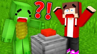 What If Mikey and JJ PUSH This RED BUTTON in Minecraft (Maizen)