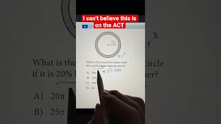 Area of a Ring Geometry Math Problem Circles SAT, ACT, GRE, ASVAB Test #shorts #maths #math