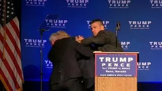 Donald Trump rushed off stage at campaign event