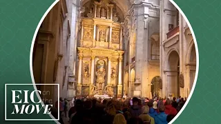 Raul Manzano visits the Santiago de Compostela Cathedral in Spain