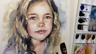 Quick Watercolor Portrait Painting Demo by Ch.Karron