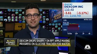 Dexcom shares fall on news Apple is progressing on glucose tracking for watch