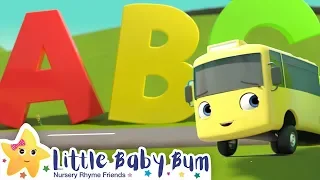 ABC Song V1 | +30 Minutes of Nursery Rhymes | Moonbug TV | #vehiclessongs