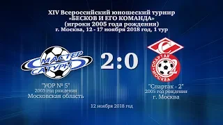 Голы матча команды 2005 г.р. 12 ноября 2018 год.