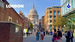 City of London 🏴󠁧󠁢󠁥󠁮󠁧󠁿  Tate Modern to ST  PAUL’S CATHEDRAL | Central London Walking Tour | [4K HDR]