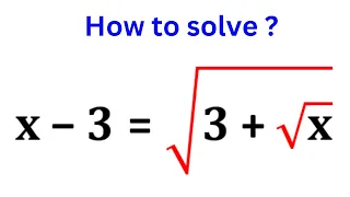 Math Olympiad Radical Simplification | Algebra Problem | Find the Value of x ?