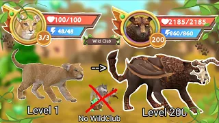 WildCraft Level 1 to 200 Lioness🦁|| ❌No WildClub❌|| From baby to Adult