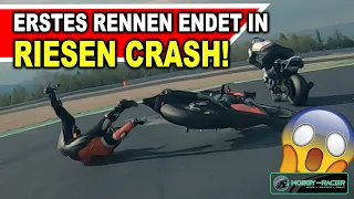 MASSIVE CRASH in my 1. RACE! 😱😱😱
