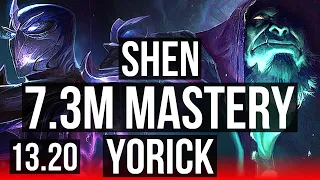 SHEN vs YORICK (TOP) | 7.3M mastery, 2200+ games, 5/2/14 | NA Master | 13.20