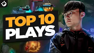 10 melhores JOGADAS do Faker em Worlds