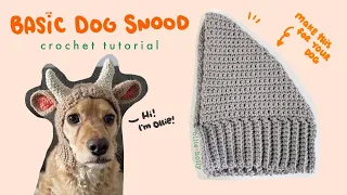 How to Crochet a Dog Snood! | Basic Dog Snood Crochet Pattern Tutorial