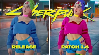 Cyberpunk 2077 | Release Vs Patch 1.6 - Details COMPARISON