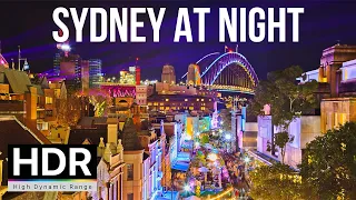Sydney Australia Night Walking Tour | Darling Square to George Street | 4K HDR
