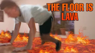 HOME OBSTACLE COURSE (Parkour,Floor is Lava)