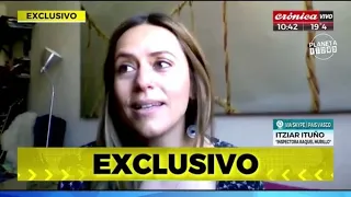 Itziar Ituño no programa Crónica da tv Argentina