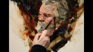 3 min Oil Portrait Painting Progression  by Michelle Dunaway