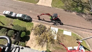 Speedlining a tree from over a house and 2 power lines