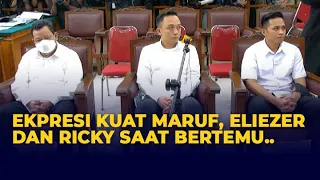 Begini Ekspresi Eliezer, Kuat Maruf dan Ricky Saat Bertemu di PN Jaksel