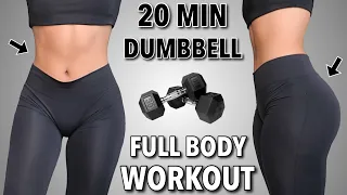 20 Minute Full Body Dumbbell Workout NO REPEAT (Strength & Conditioning) - DAY 1