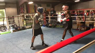 WAR at the boxing gym sparring