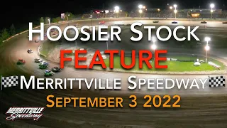 🏁 Merrittville Speedway 9/3/22 HOOSIER STOCK FEATURE RACE - DIRT TRACK RACING - Drone Aerial View