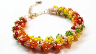 Bead bracelet/Diy Bracelet/Bracelet/Браслет из бисера/Браслет/Ажурный жгут из бисера/Натали Амапола