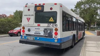 STM Bus # 27-016 {Retired} Ride On The 85 Hochelaga. (2007 NovaBUS LFS)