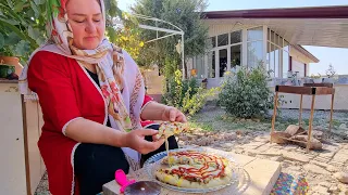 Cooking Campfire Pizza on The Sadj , The best pizza You'll can Eat , outdoor cooking pizza
