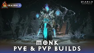 Diablo Immortal - Monk PVE & PVP Builds Season 21