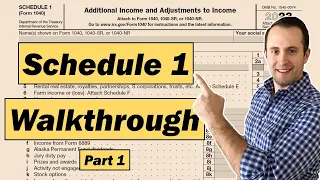 How to Fill Out Schedule 1 Form 1040 Part 1
