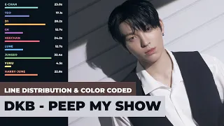 DKB (다크비) - Peep My Show [Color Coded Lyrics | Line Distribution (ENG/ROM/HAN)]