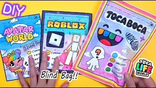 Paper Diy✨Blind Bag Unboxing #outfits #avatarworld #tocaboca #roblox #newjeans