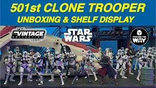 Star Wars The Vintage Collection | 501st Clone Trooper | Unboxing and Shelf Indulgence!