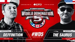 KOTD - Rap Battle - Deffinition vs The Saurus | #WD5