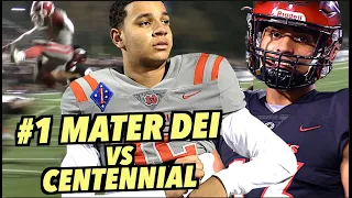 🔥🔥 #1 Team in The Country  Mater Dei vs California Powerhouse Corona Centennial | CIFSS D1 Playoffs