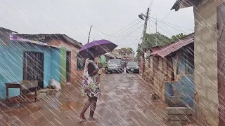 RAINY DAY IN LOCAL GHANA COMMUNITY, NUNGUA