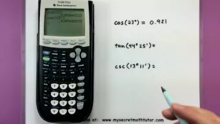 Trigonometry - Find the value of trig functions with a calculator