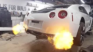 The GTR gets New Titanium Exhaust that Shoots Flames!