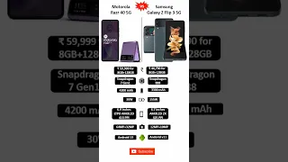 Motorola Razr 40 5G 🆚 Samsung Galaxy Z Flip 3 5G detail comparison #galaxyzflip3 #razr40ultra