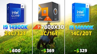 i9 14900K vs Ryzen 7800X3D vs i5 14600K - Esports Benchmark  // Test in  12 Games |