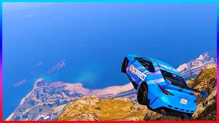 GTA 5 Mount Chiliad Car Crashes! (With 2 Franklins)