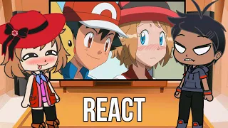 Pokemon REACTS to Ash x Serena - Gacha Club | Pokemon Reacts