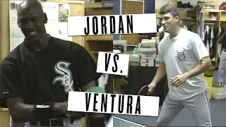 23 vs. 23: Michael Jordan and Robin Ventura face off in table tennis