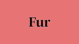 Fur Pronunciation and Meaning