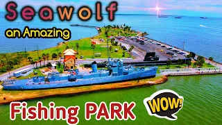 A Day at SEAWOLF PARK,Galveston,Texas | Fishing Trout at Seawolf Park!!