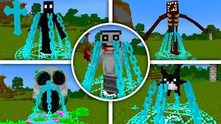 DOORS: All Entities Vs CRUCIFIX + All Jumpscares in Minecraft Pe/Be