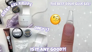 TRYING A $7 GEL X DUPE FROM BORN PRETTY | SOLID GLUE GEL | EASY & AFFORDABLE NAILS AT HOME