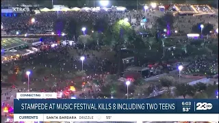 Stampede at music festival fills 8 including two teens