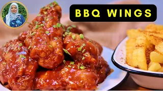 Easy Hot and Saucy BBQ Wings Recipe | Restaurant Style | Cook with Anisagrams | #Recipes #BBQWings